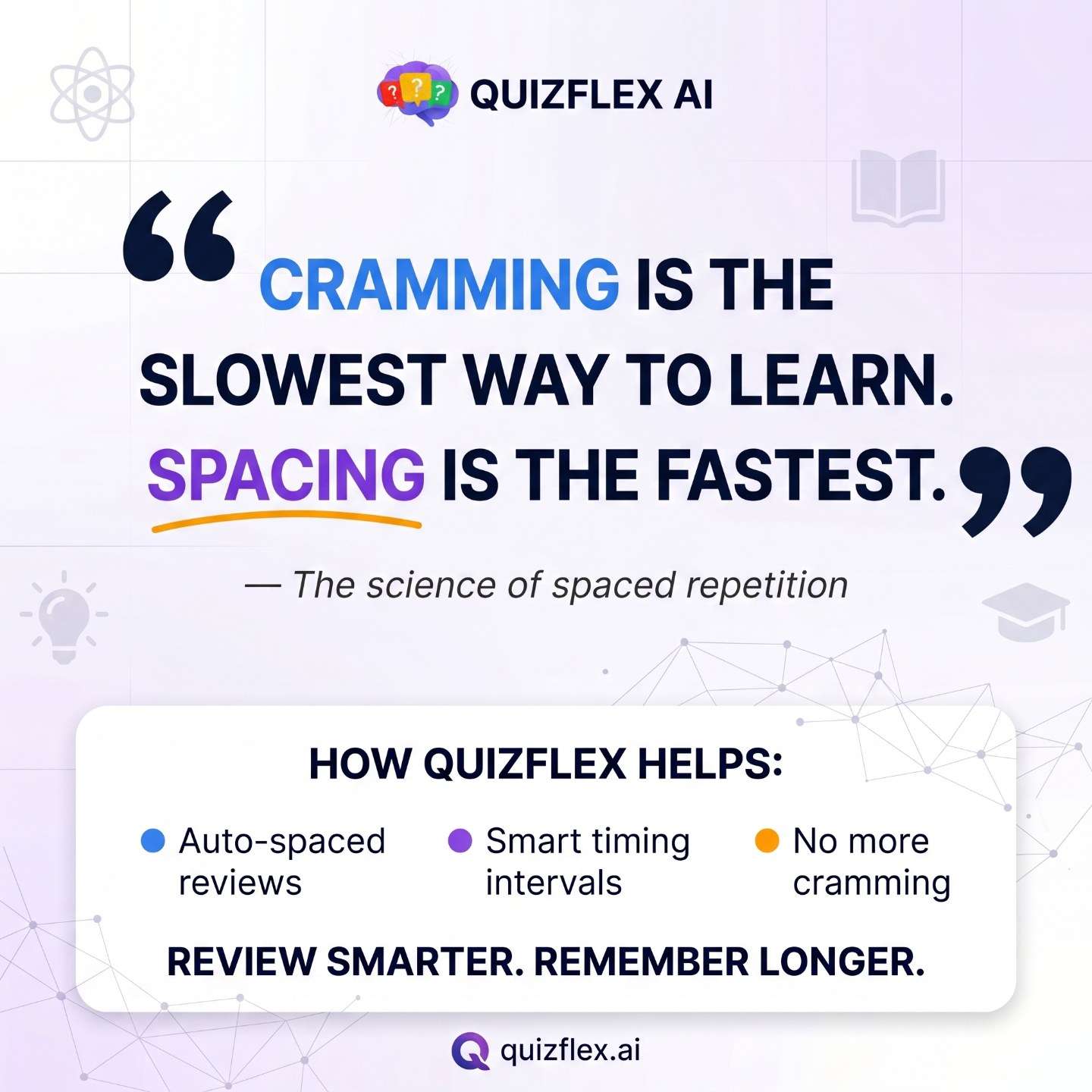 Pulling an all-nighter feels productive. ⏰
It isn't.
Here's the brutal truth: cramming is one of the — infographic slide 1