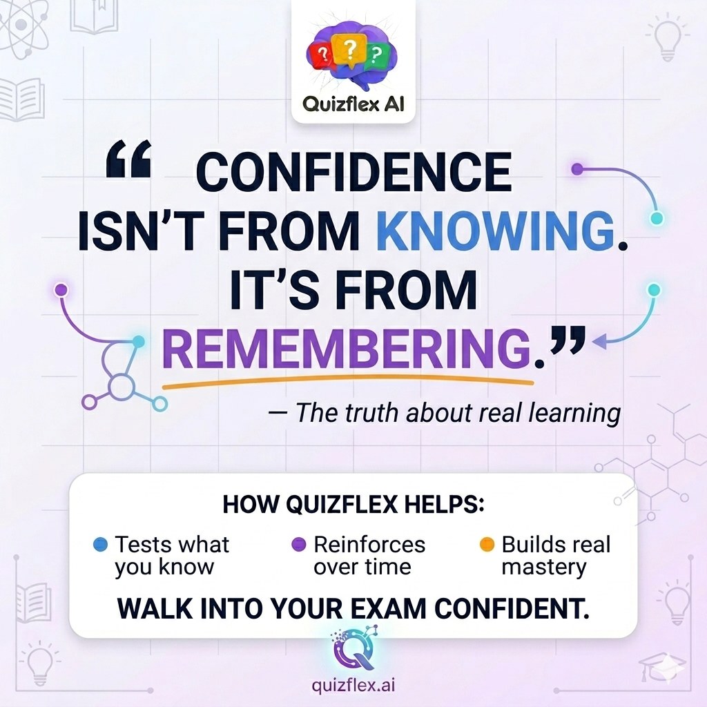 "I knew the answer. I just couldn't remember it."
Every student has said this. Most never realize wh — infographic slide 1
